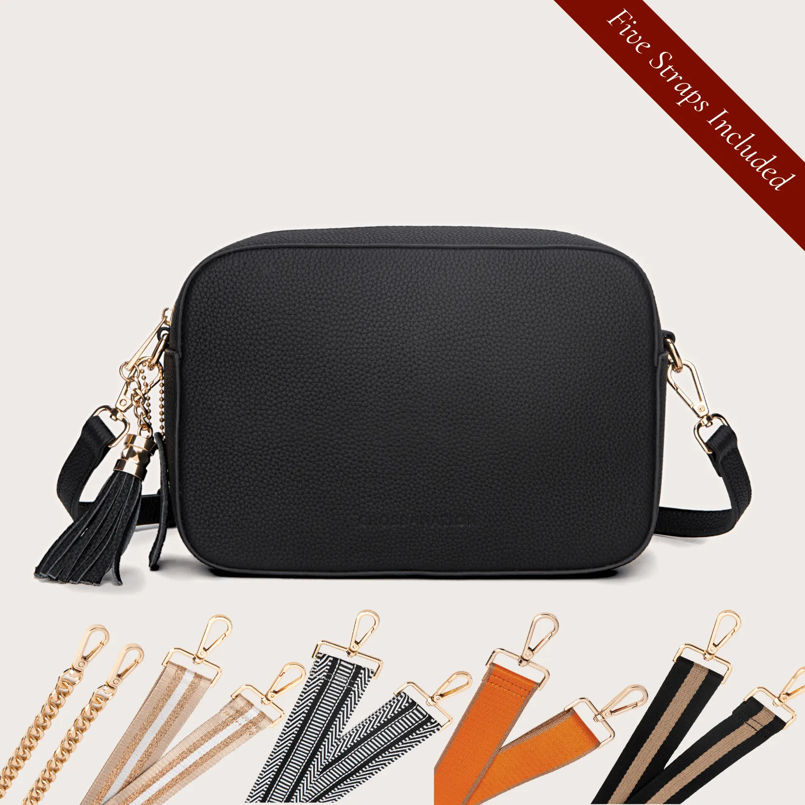 Giselle Bag Black (5 Straps)