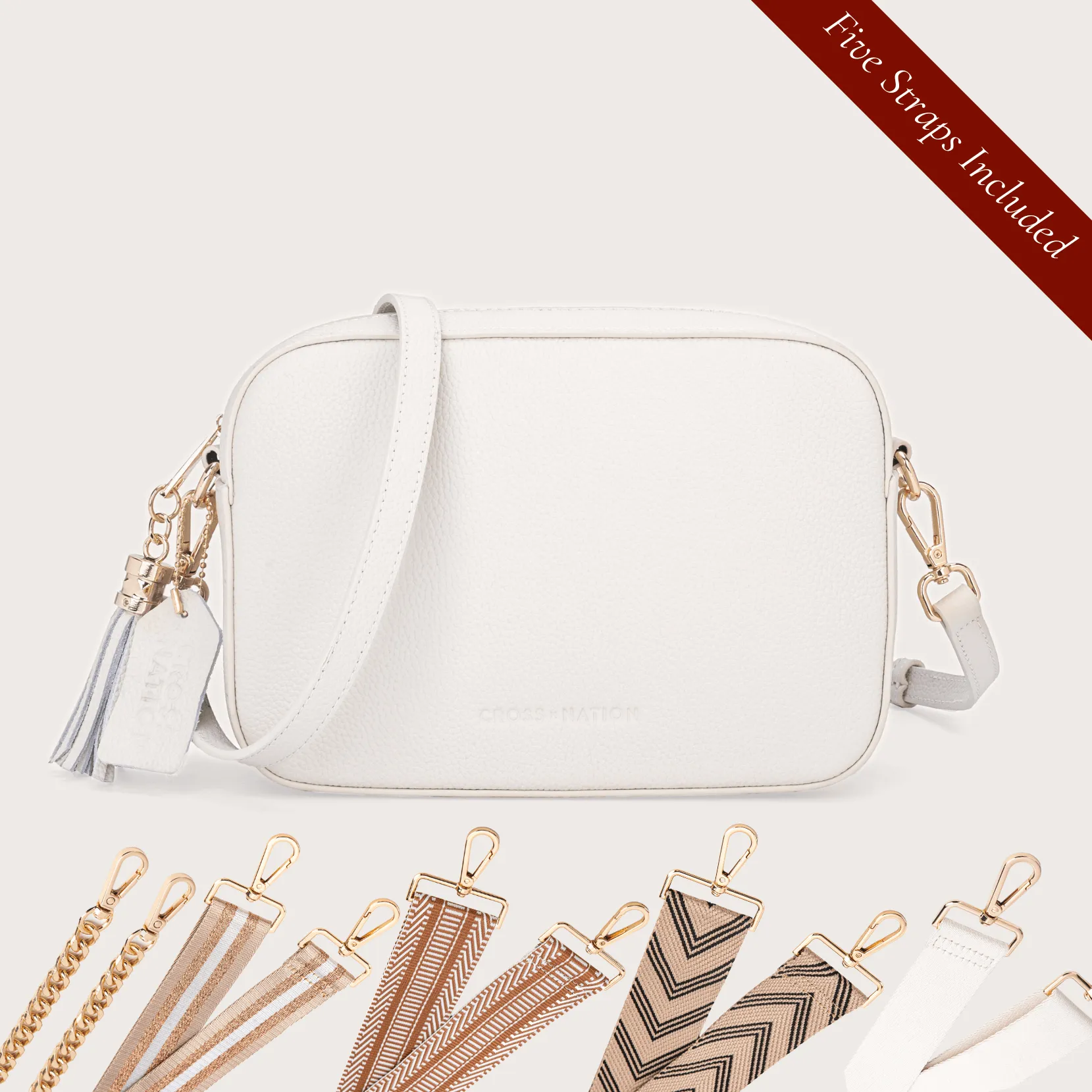 Giselle Bag Ivory (5 Straps)