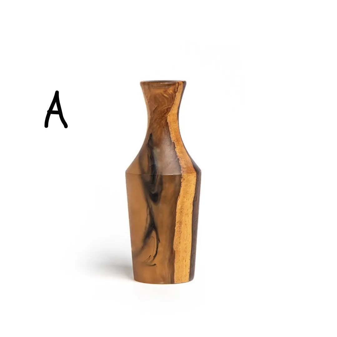 Gohobi Handmade Wooden Resin vases