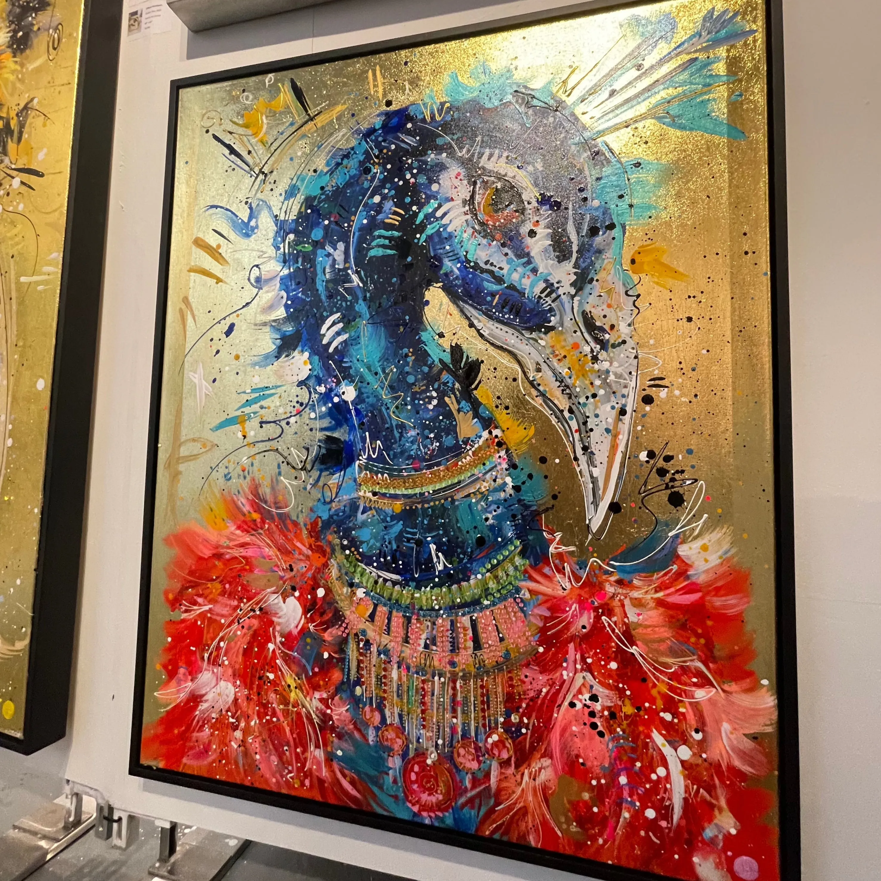 Hand Embellished Metallic Prometheus the Peacock