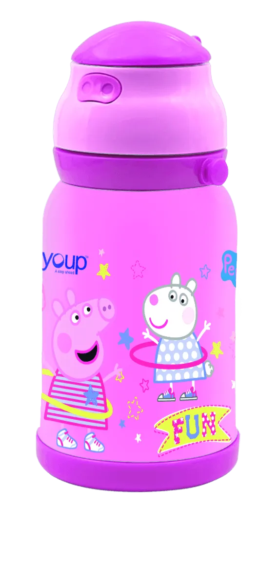 Insulated  Peppa Pig kids sipper bottle CHASE  - 450ml Stainless steel