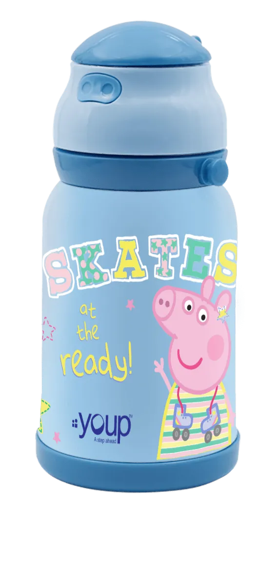 Insulated  Peppa Pig kids sipper bottle CHASE  - 450ml Stainless steel