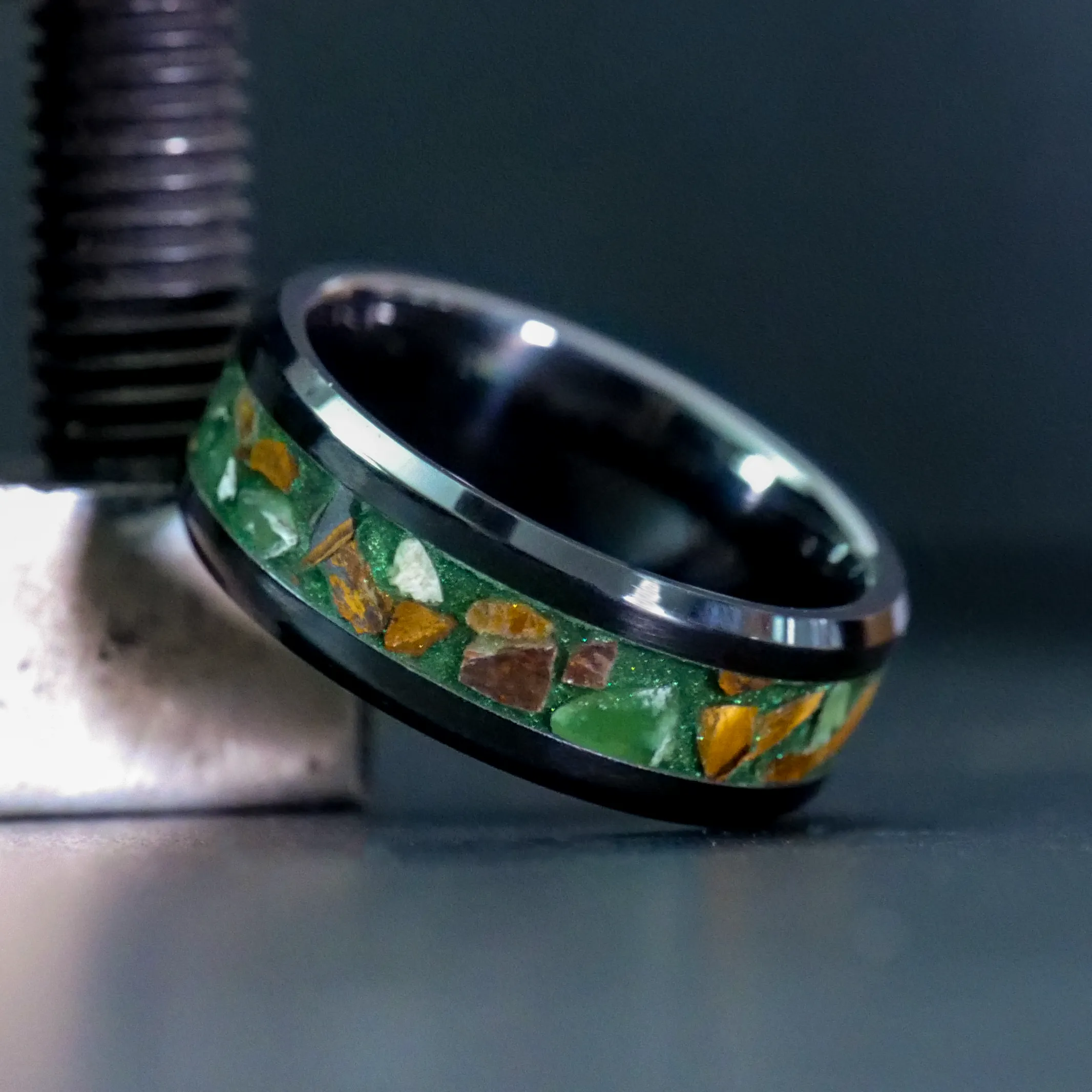 Jaded Tiger Glowstone Ring