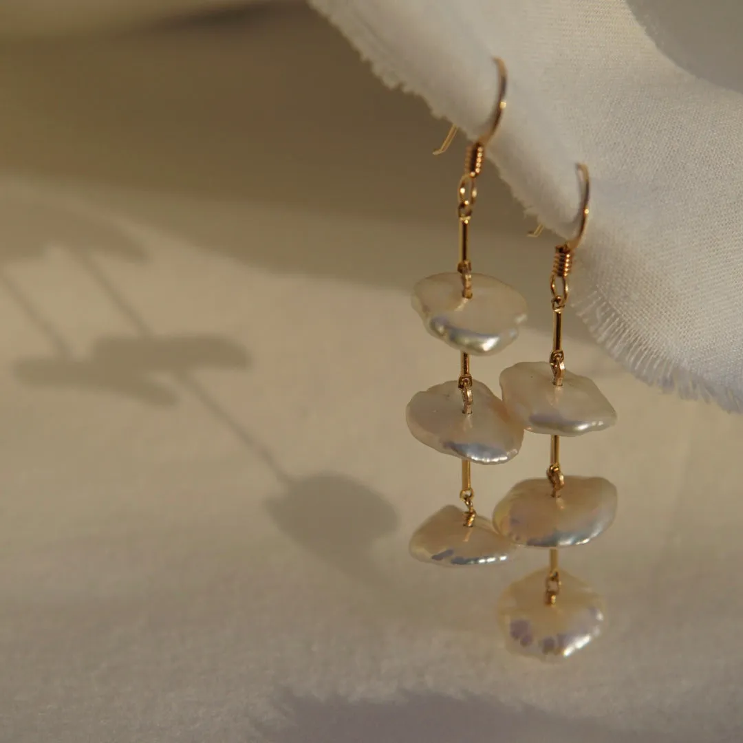 Keshi Pearl Dangle Earrings