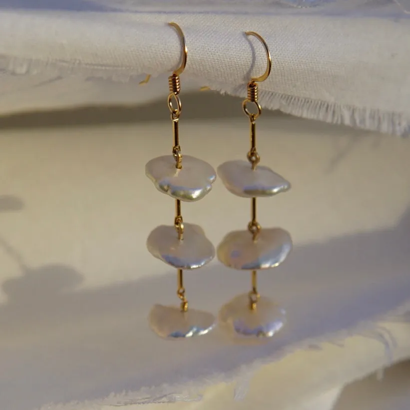 Keshi Pearl Dangle Earrings