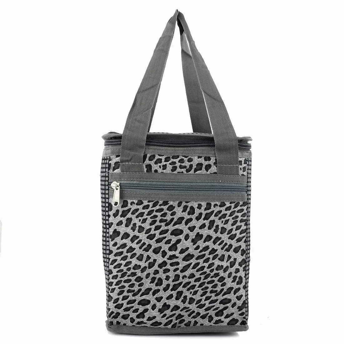 Kuber Industries Tiger Print Design Canvas Waterproof Lunch Bag, Suitable for 3 Compartment (Grey) - (CTLTC038974)