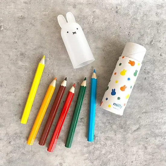 Kutsuwa MF66 A5 A6 Miffy Graffiti Book Six-color Pencil Holder Set Miffy Coil Drawing Book Miffy Around