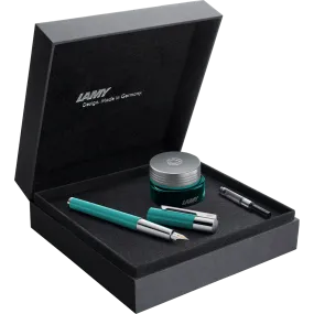 Lamy Scala Majestic Jade Set Jade - Fountain Pen Set w/ Ink, Convertor and Cartridges