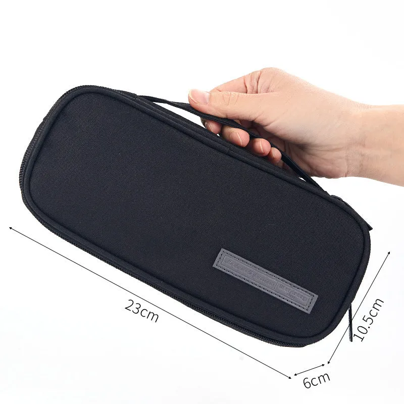 Large Capacity Pencil Case Multi-Layer Multi-Functional Canvas Pencil Box