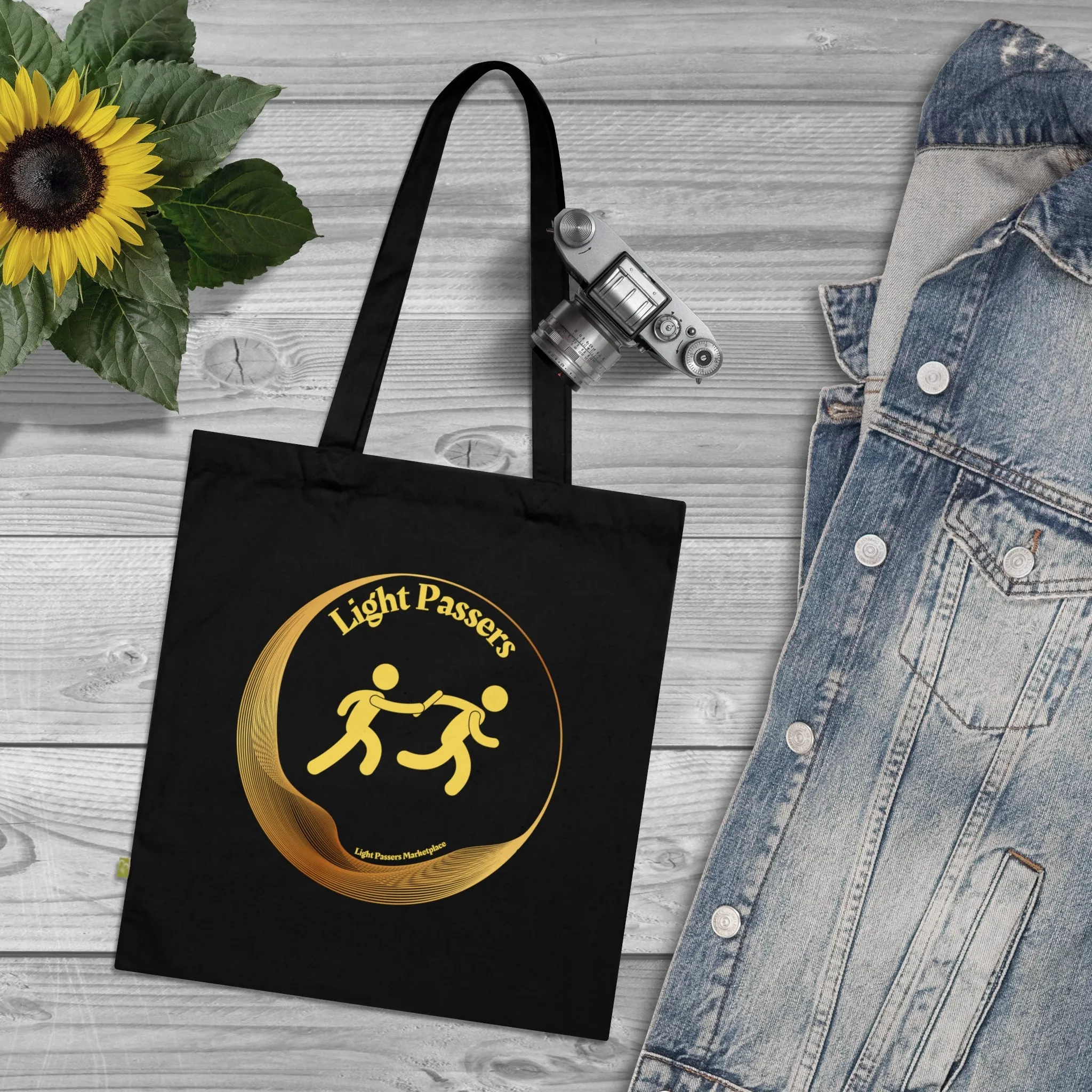 Light Passers Logo with relay Organic Cotton Tote Bag