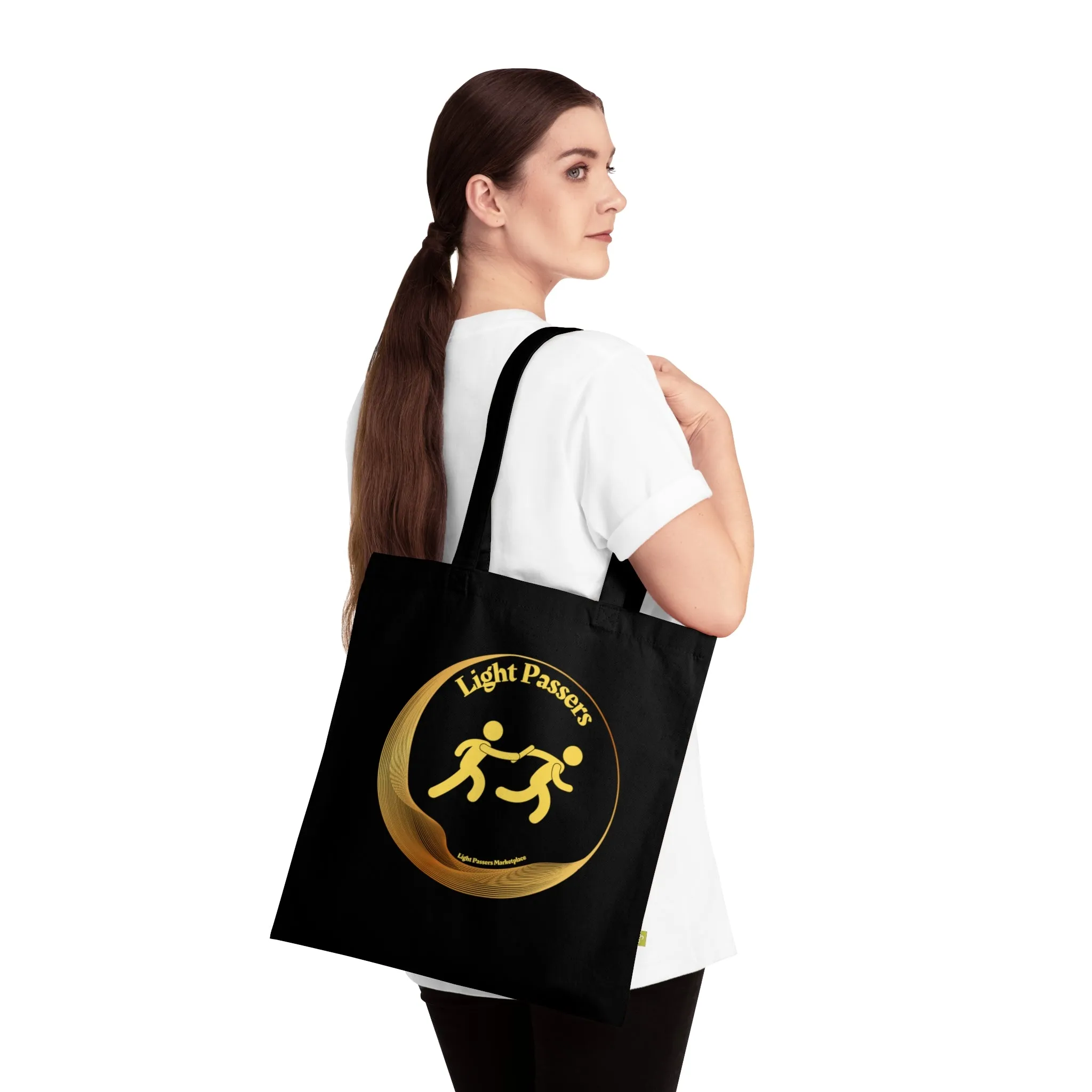 Light Passers Logo with relay Organic Cotton Tote Bag