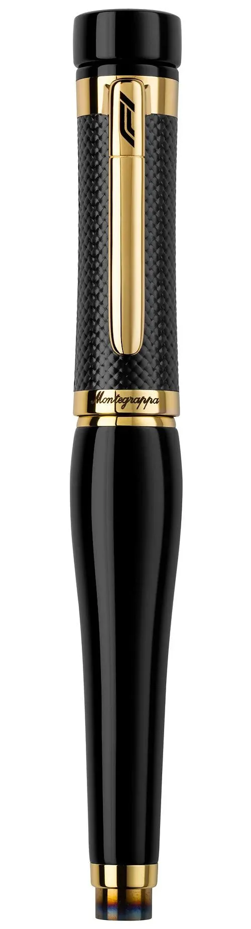 Limited Edition Montegrappa F1 Speed Podium Black Extra Fine Nib Yellow Gold/Black Fountain Pen ISS1L1BC