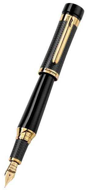 Limited Edition Montegrappa F1 Speed Podium Black Fine Nib Yellow Gold/Black Fountain Pen ISS1L2BC