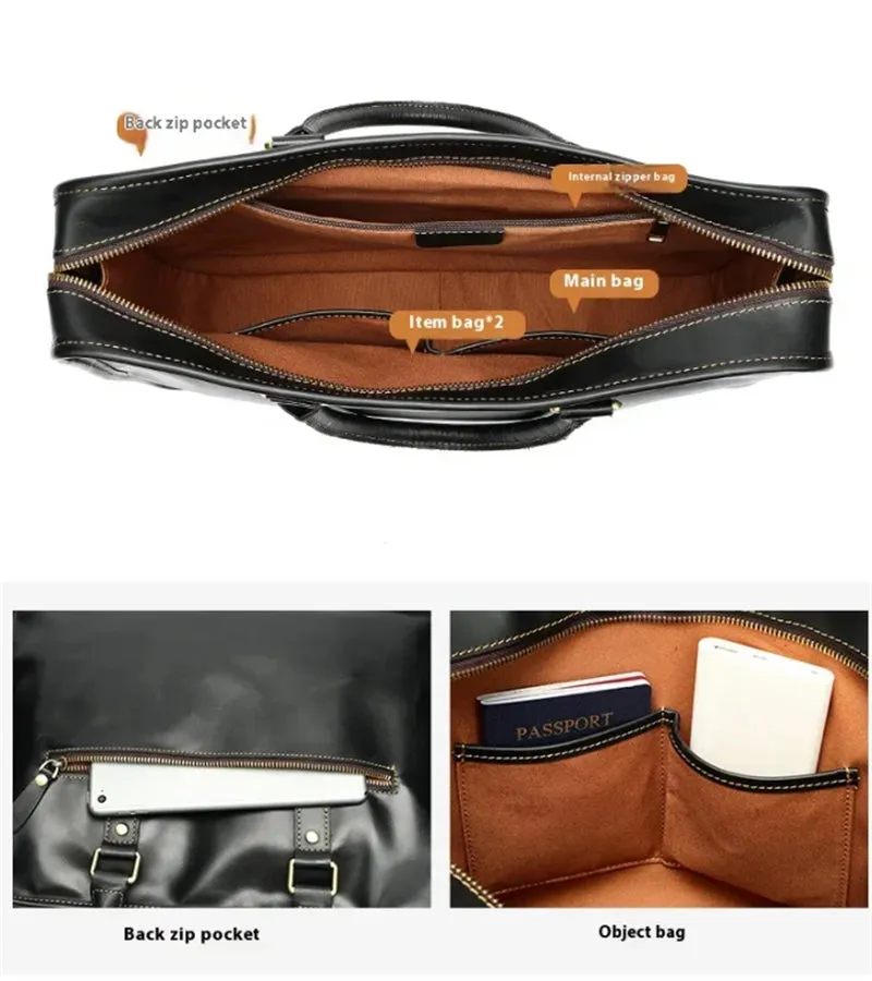 Luxury Exotica Leather Laptop Briefcase