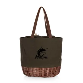 Miami Marlins - Coronado Canvas and Willow Basket Tote