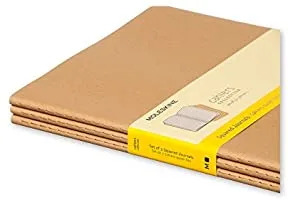 Moleskine Cashier Squared Extra Large Size Set of 3 kraft Brown