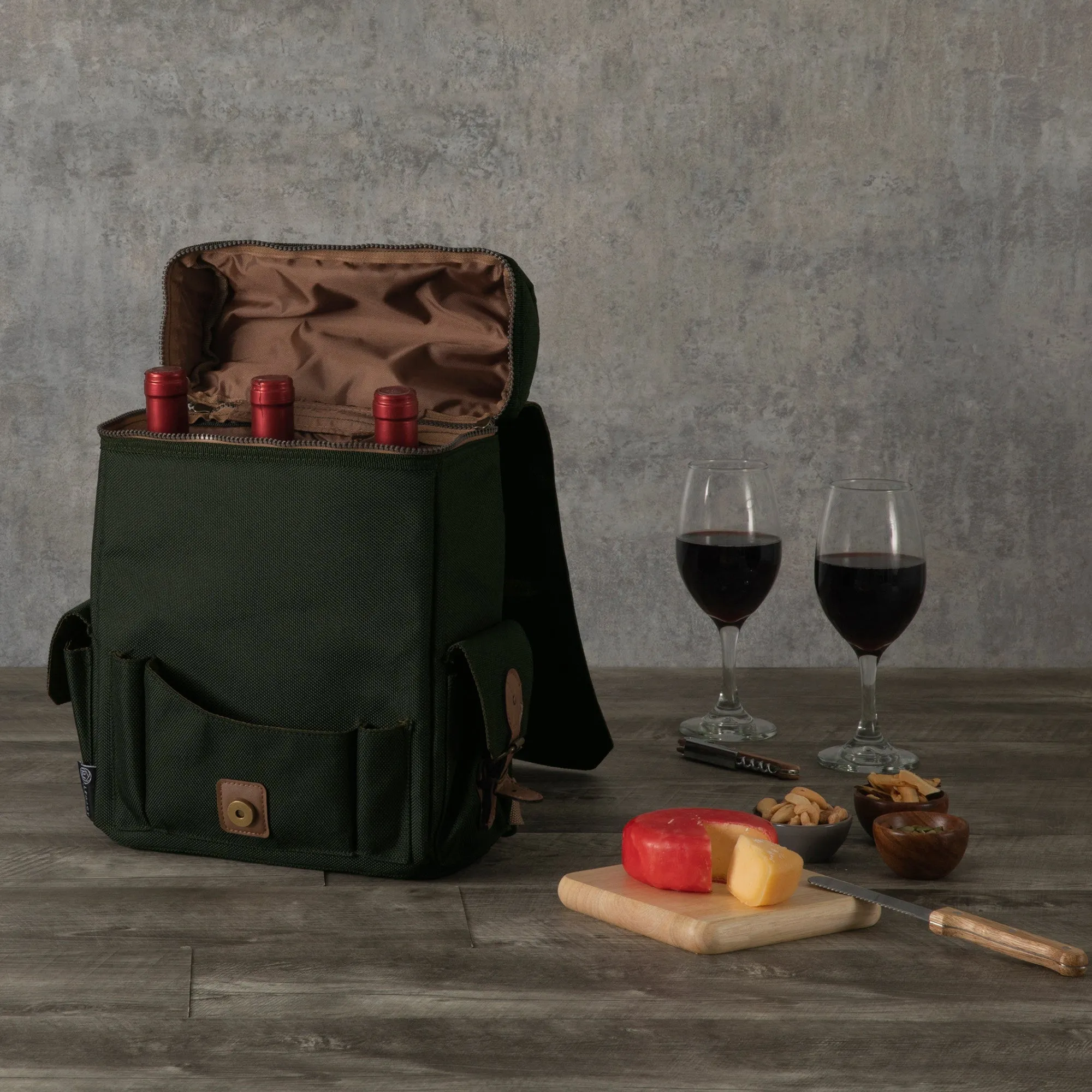 Moreno 3-Bottle Wine & Cheese Tote