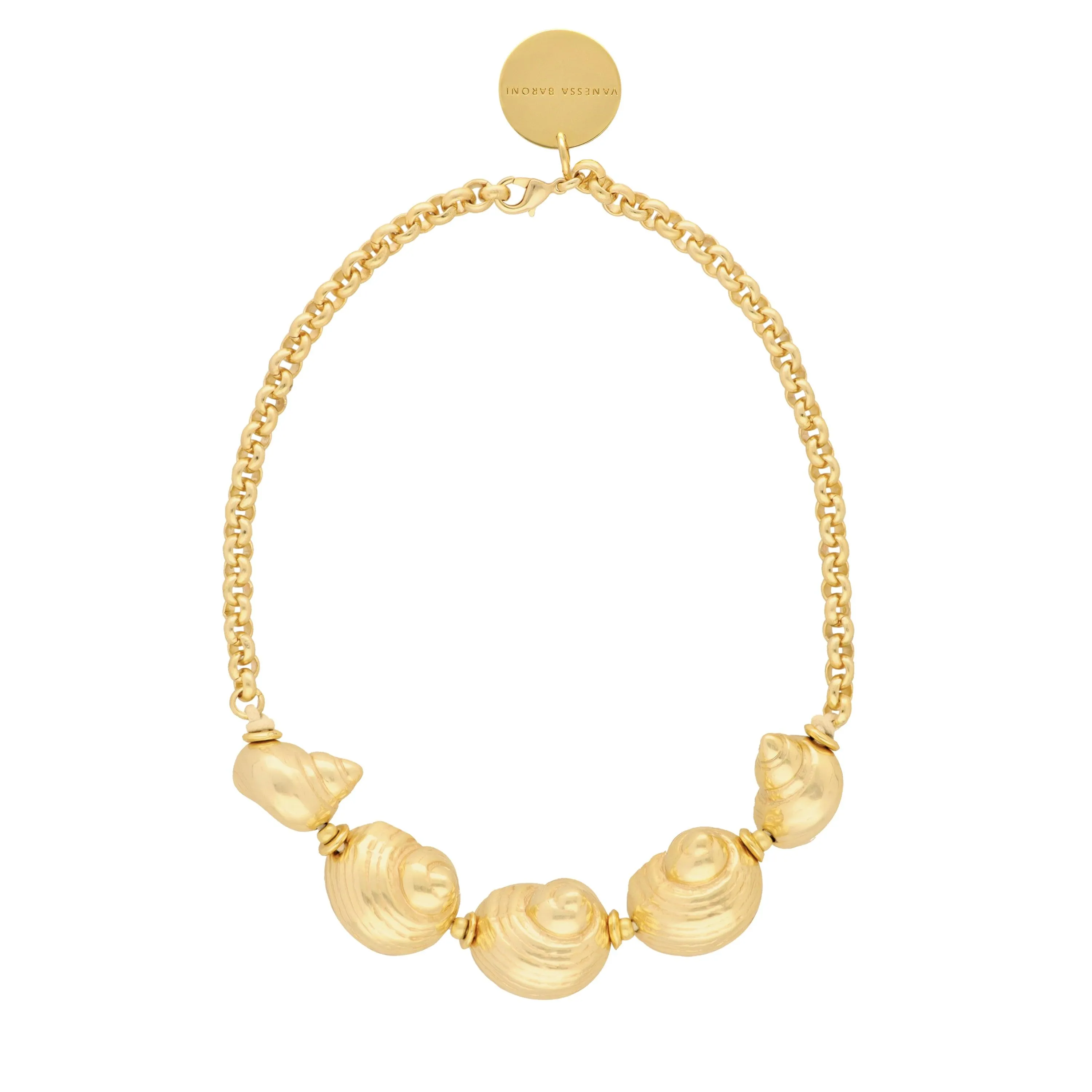 Multi Shell Necklace Gold