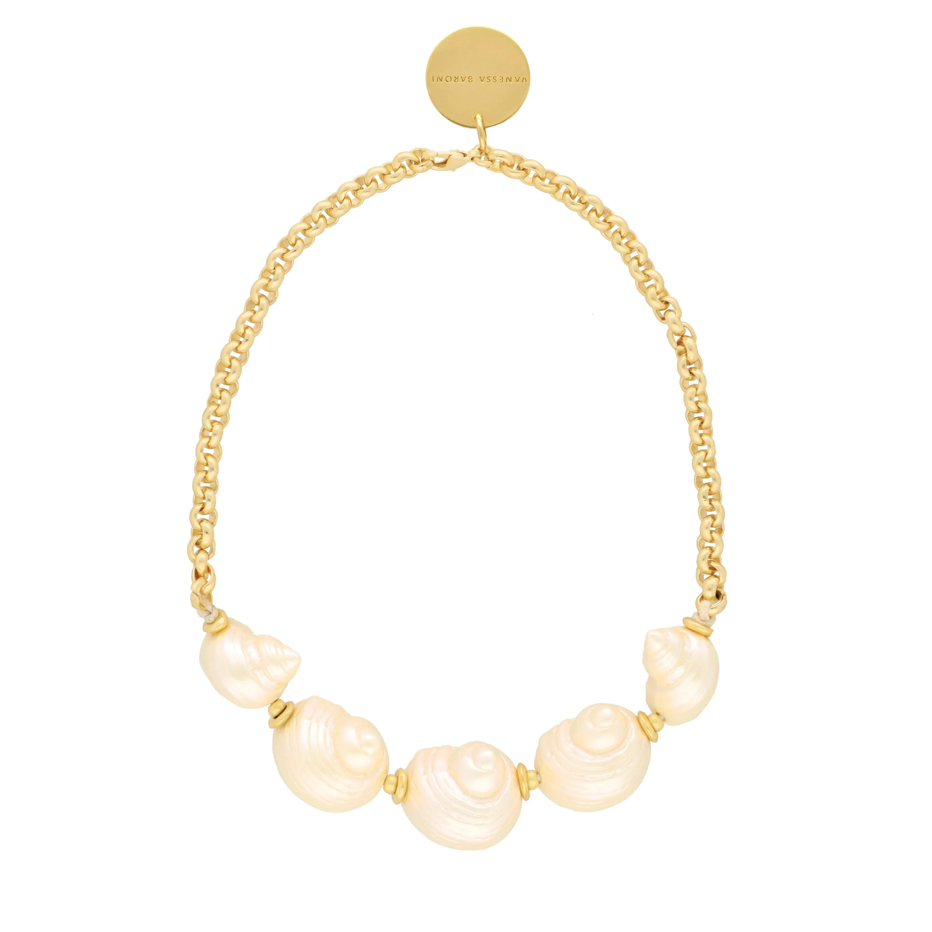 Multi Shell Necklace Pearl