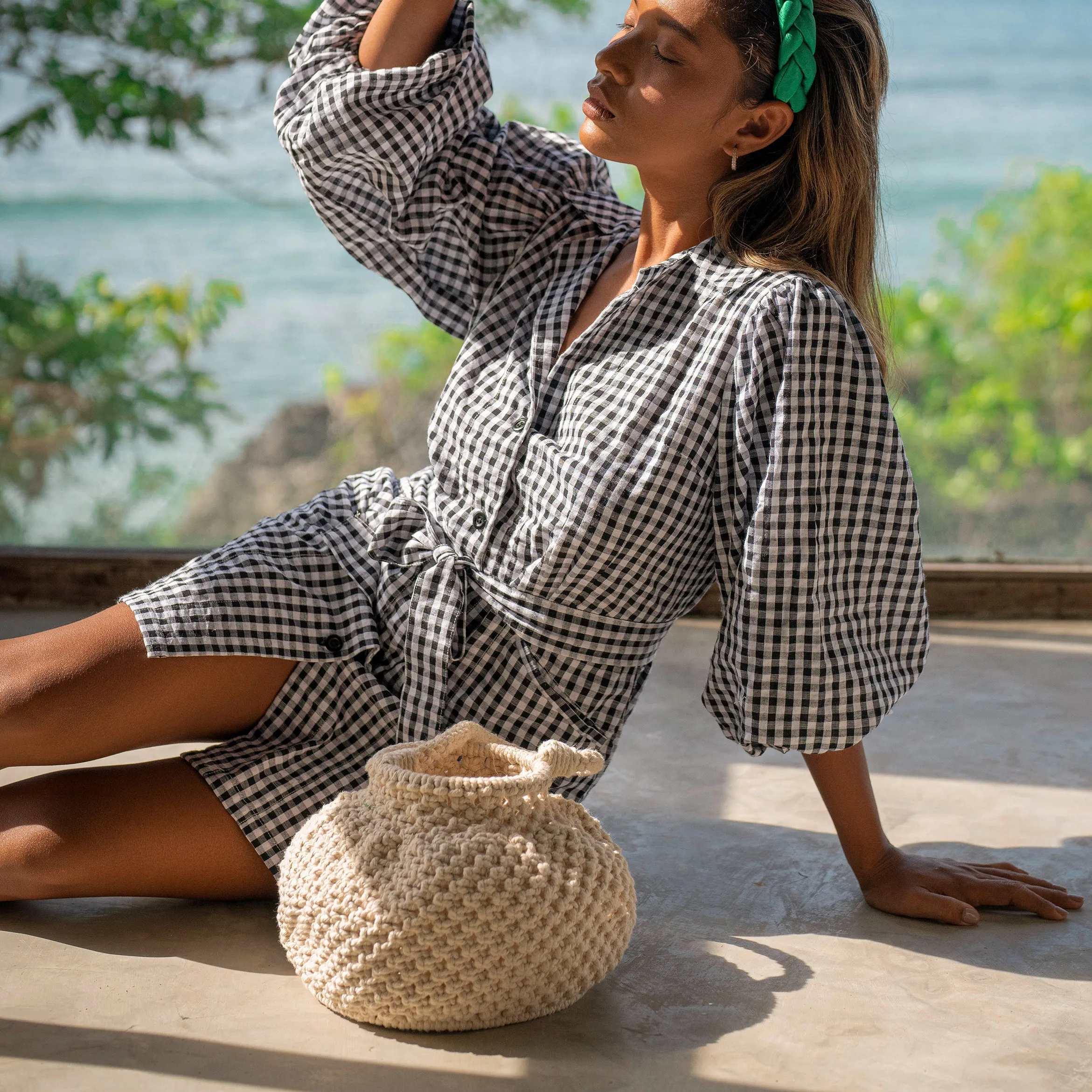 Naga Macrame Bucket Bag, in Off White - Eco-friendly & Fair Trade