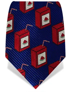 Navy & Red Watermelon Juice Tie