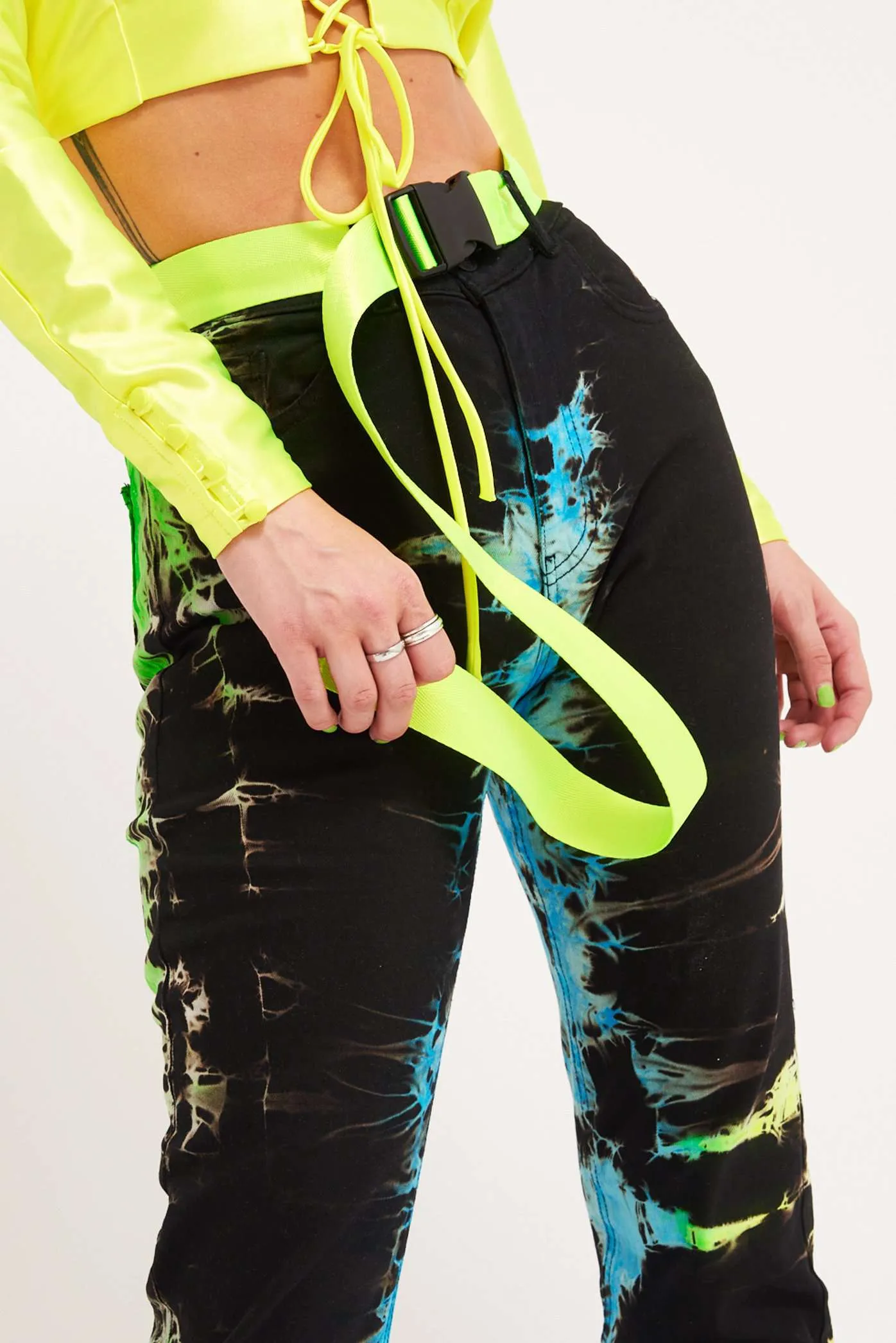 Neon Green Seatbelt Belt