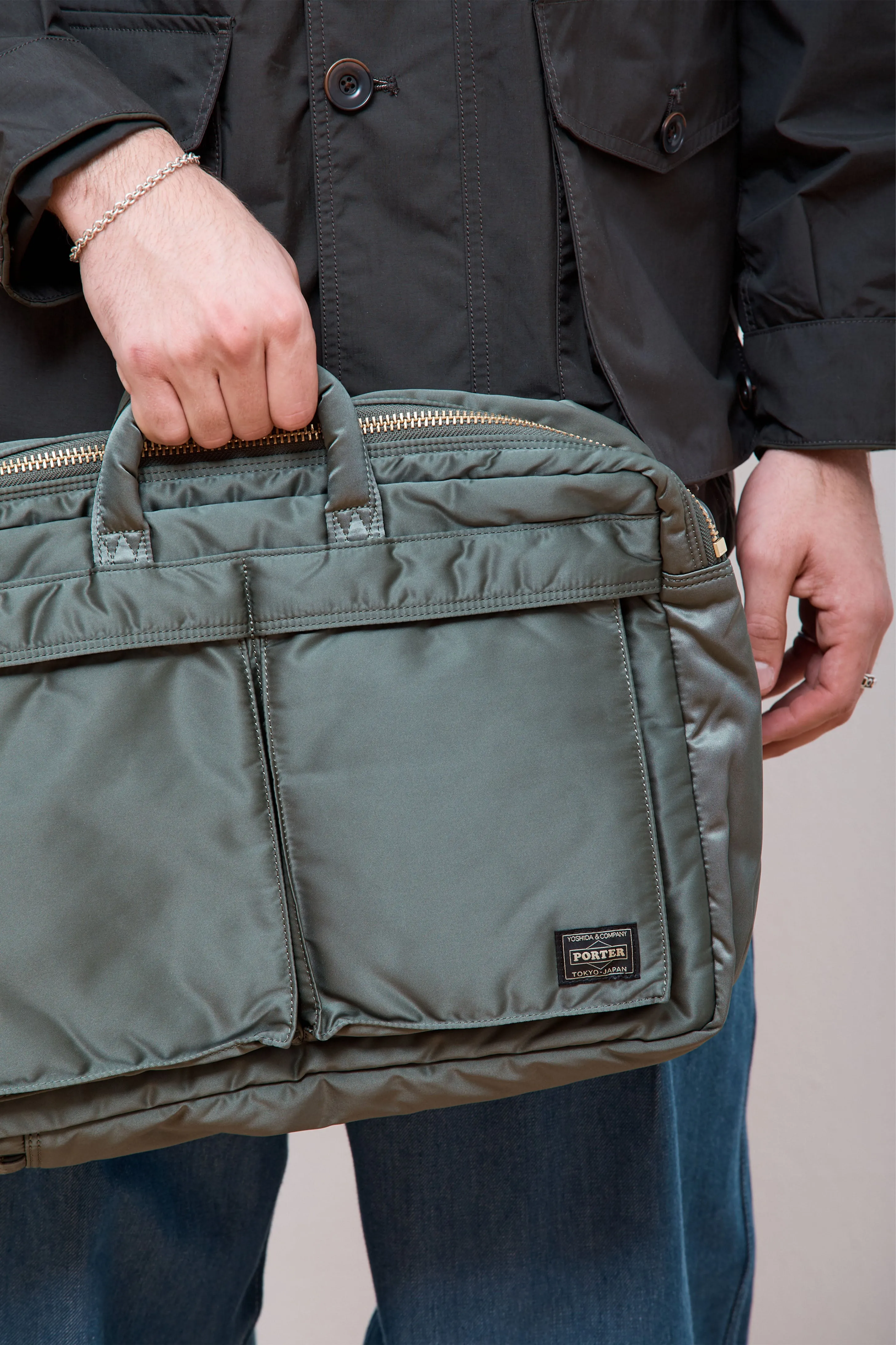 New Tanker 3Way Document Bag Sage Green