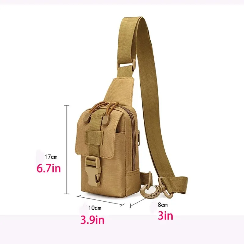 Nylon Wear-resistant Waterproof Shoulder Bag Outdoor Sports Small Messenger Bag Portable Mobile Phone Bag Shoulder Satchel Chest Bag For Men