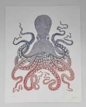 Octopus Silkscreen Print by Nate Duval