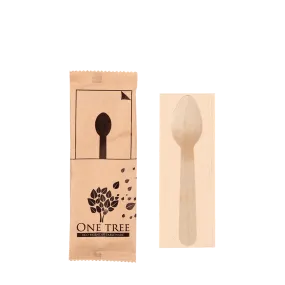 One Tree Wooden Cutlery Set Teaspoon & Napkin 400pcs