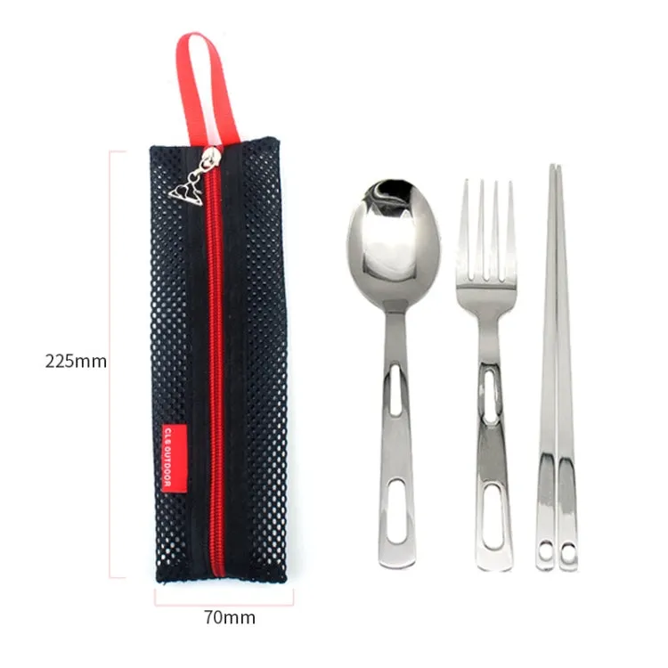 Outdoor Tableware Set Camping Travel Portable Single Tableware Combination Three-piece