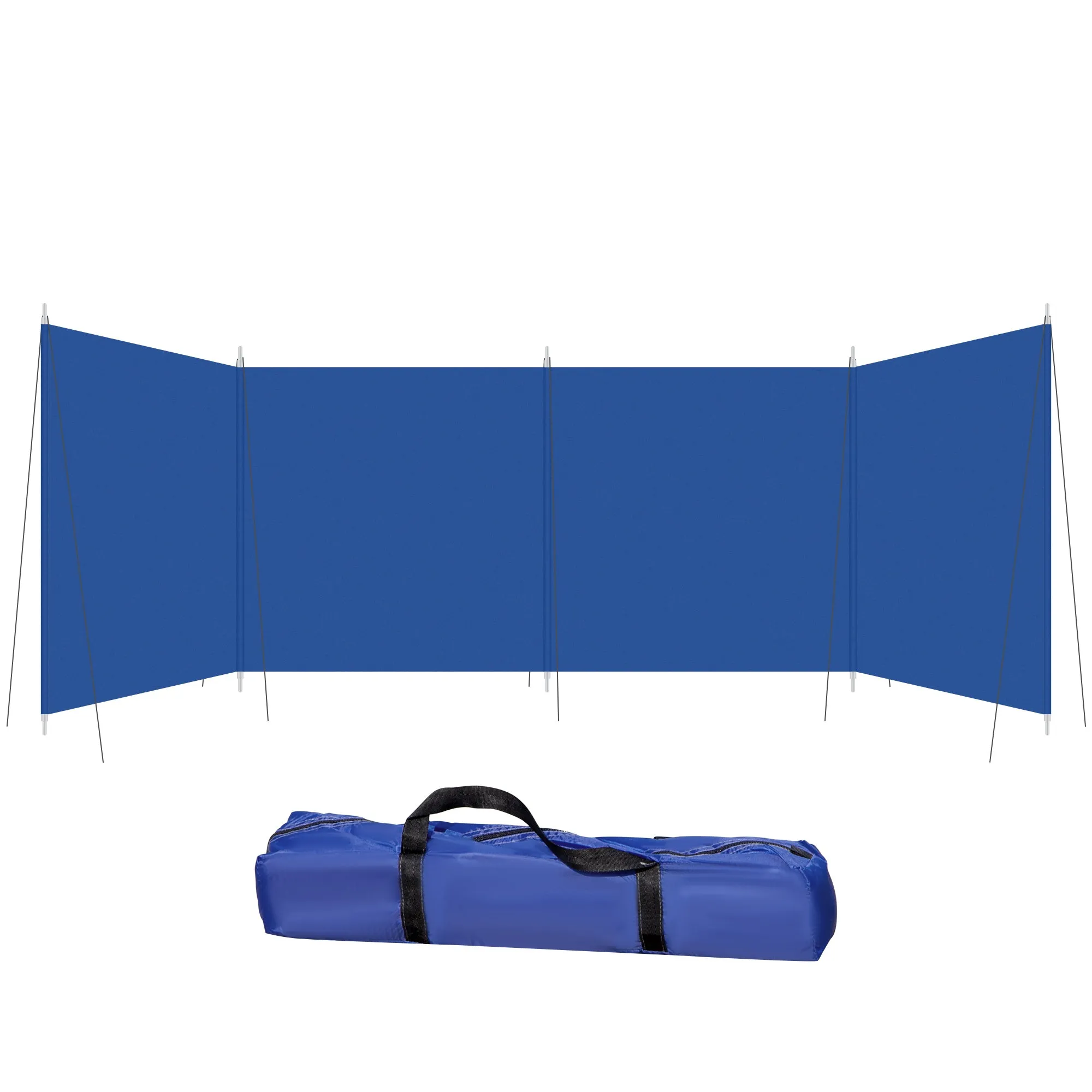 Outsunny Camping Windbreak Portable Wind Blocker Privacy Wall, 4.5m x 1.5m