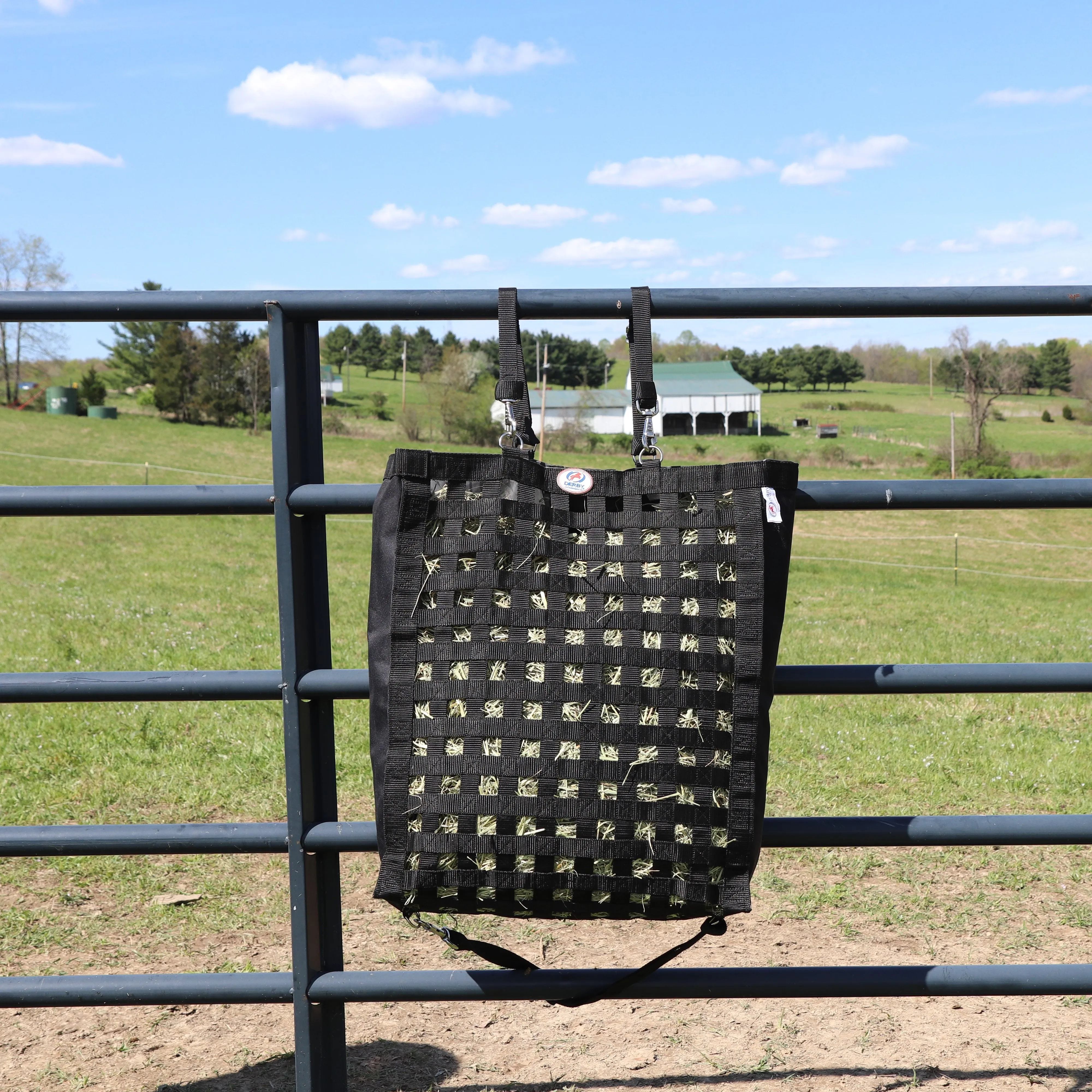 Paris Tack Ultra Slow Feeder Horse Hay Bag with Super Tough Bottom with  1" Square Openings and 6 Month Warranty