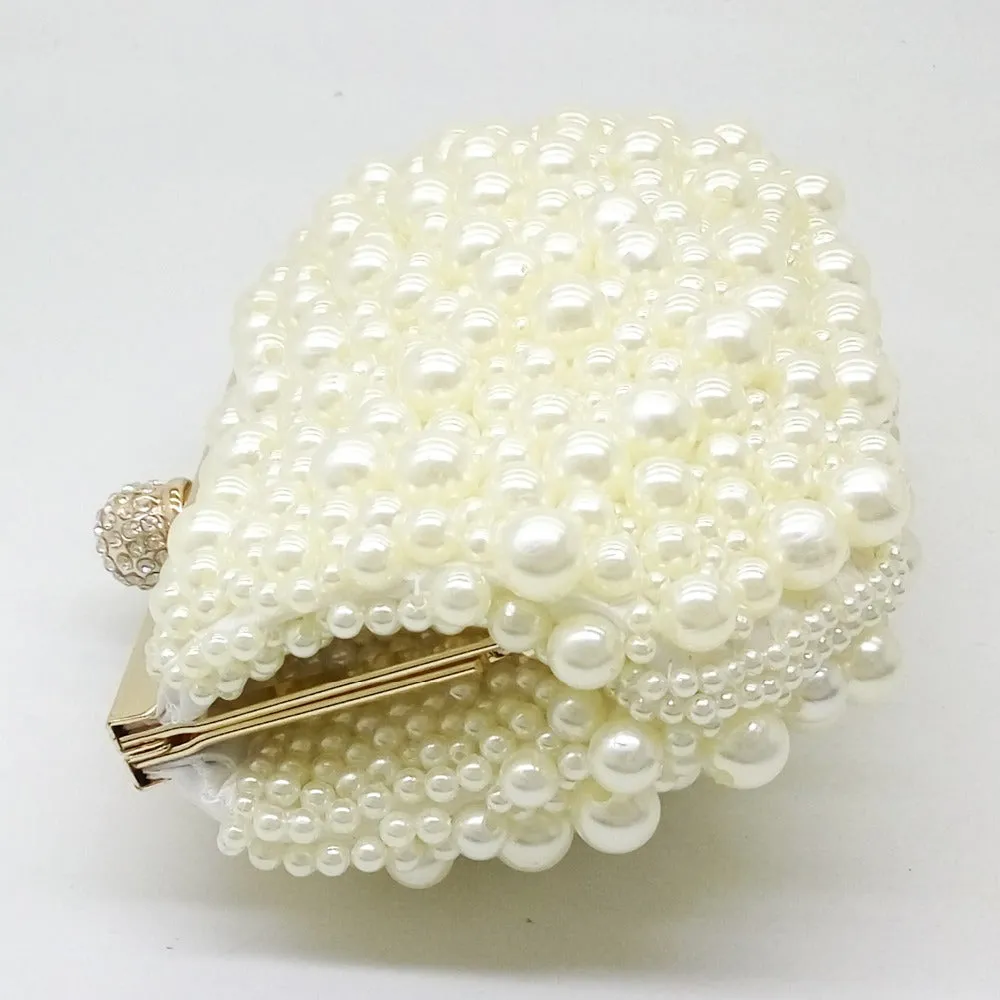 Pearl Beaded Clutch Purse