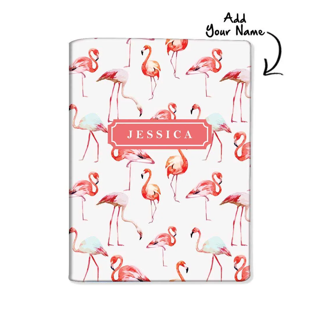 Personalised Passport Cover and Baggage Tag Combo - Flamingo Everywhere Pink