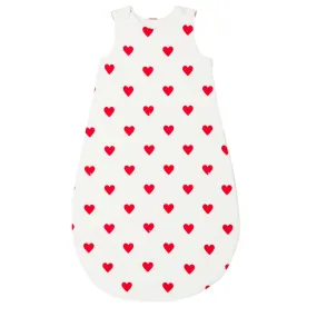 Petit Bateau Baby White Hearts Sleeping bag