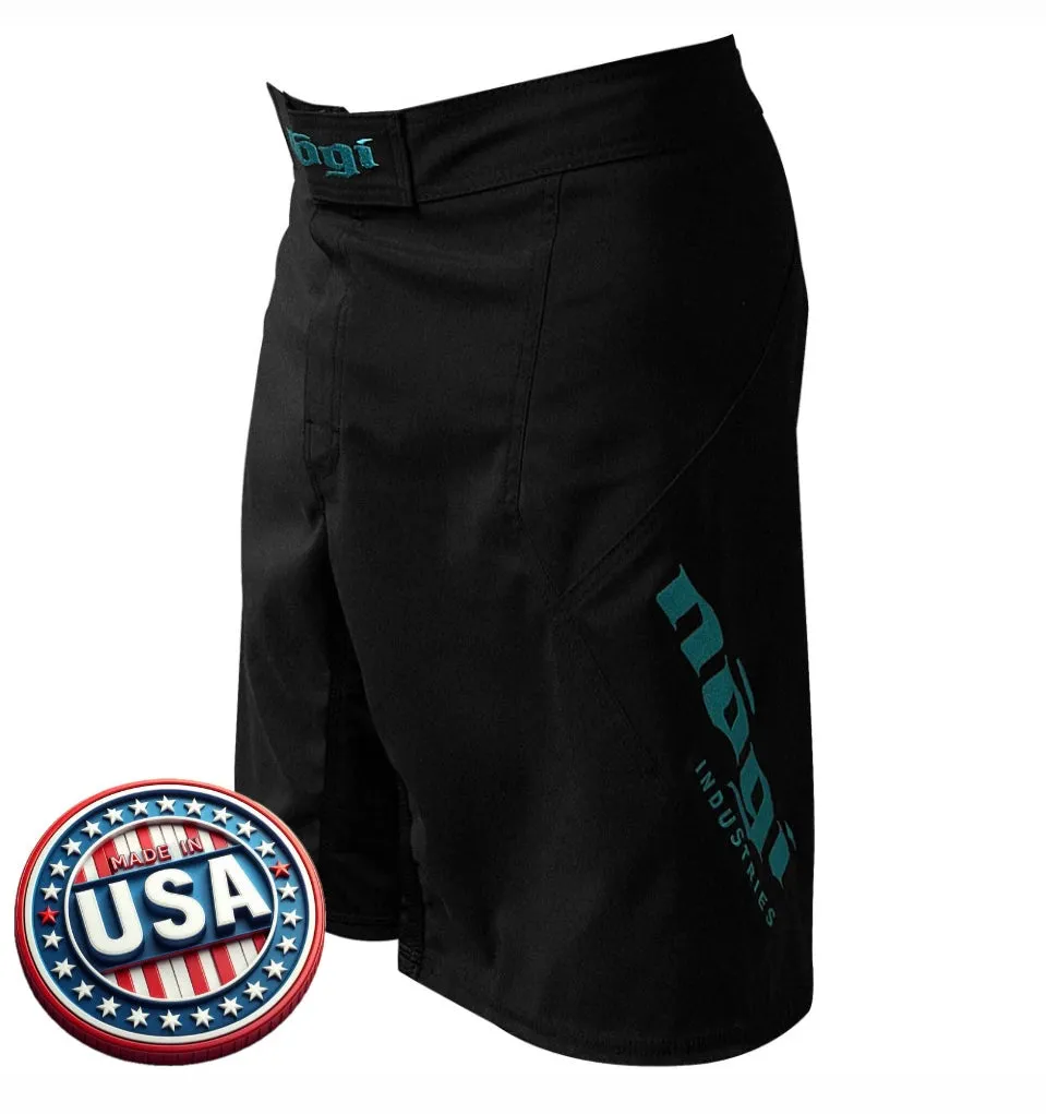 Phantom 3.0 Fight Shorts - Black and Mint - MADE IN USA - Limited Edition