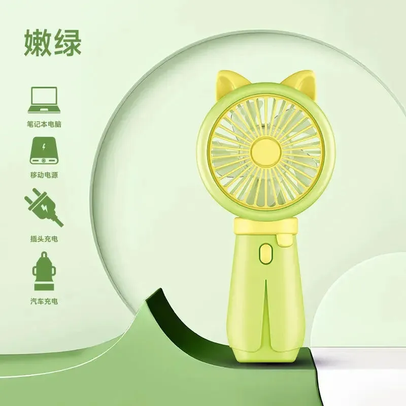 portable fan Mini Handheld Small folding Fan Portable Portable Silent Office Desk Student On Dormitory USB Charging Outdoor Hand Holding Fan