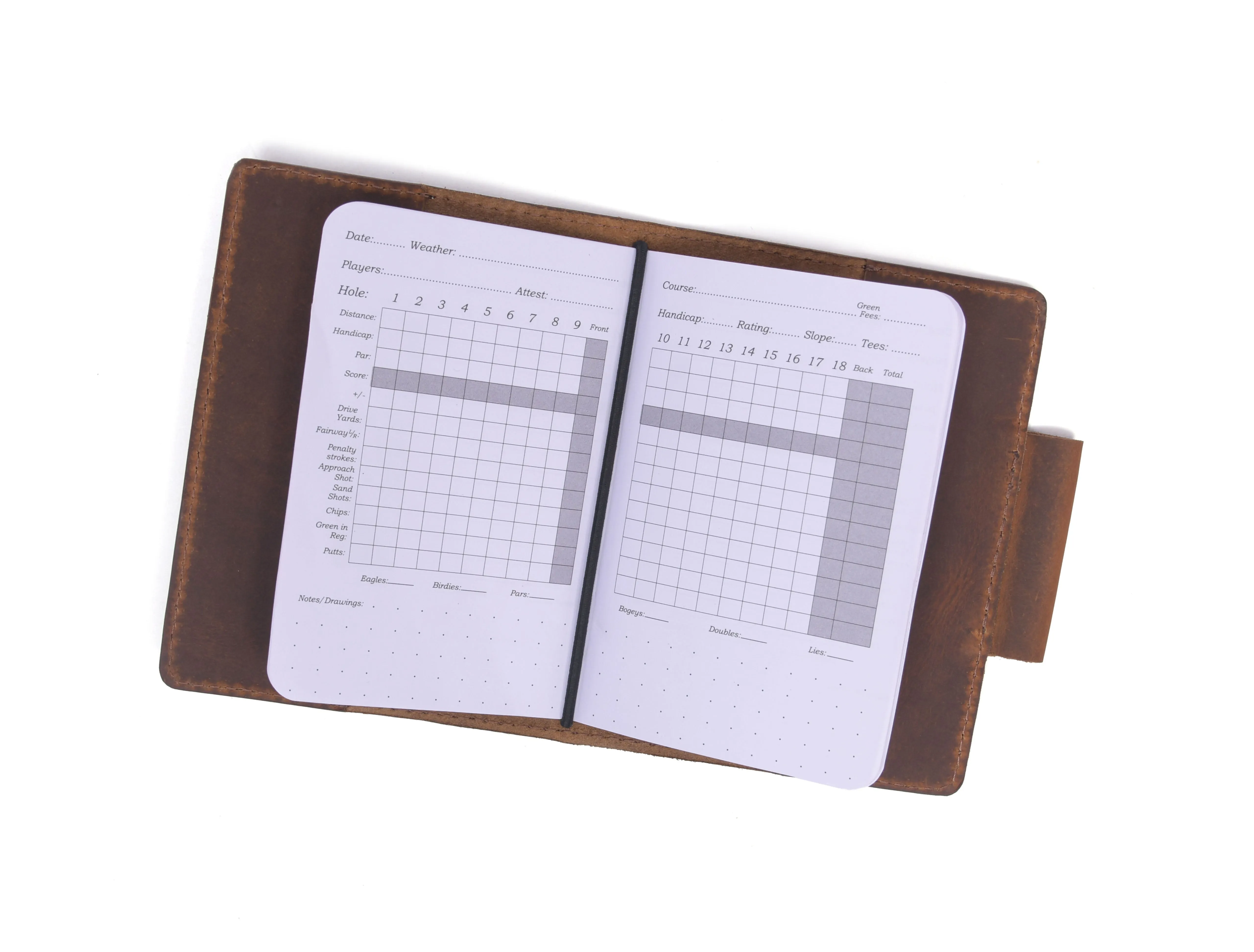 Premium Leather Golf Logbook