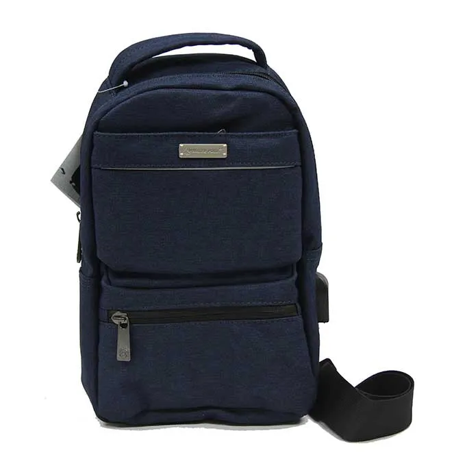 Preppy Waterproof Crossbody Tablet Bag with USB Charging Port