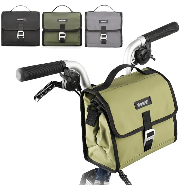 Rhinowalk RK9106 Foldable Outdoor Cycling Handlebar Bag Multifunctional Bike Bag(Full Black)