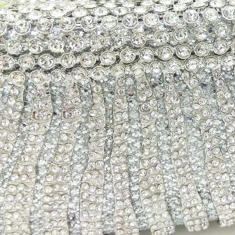 Silver Diamante Evening Bag