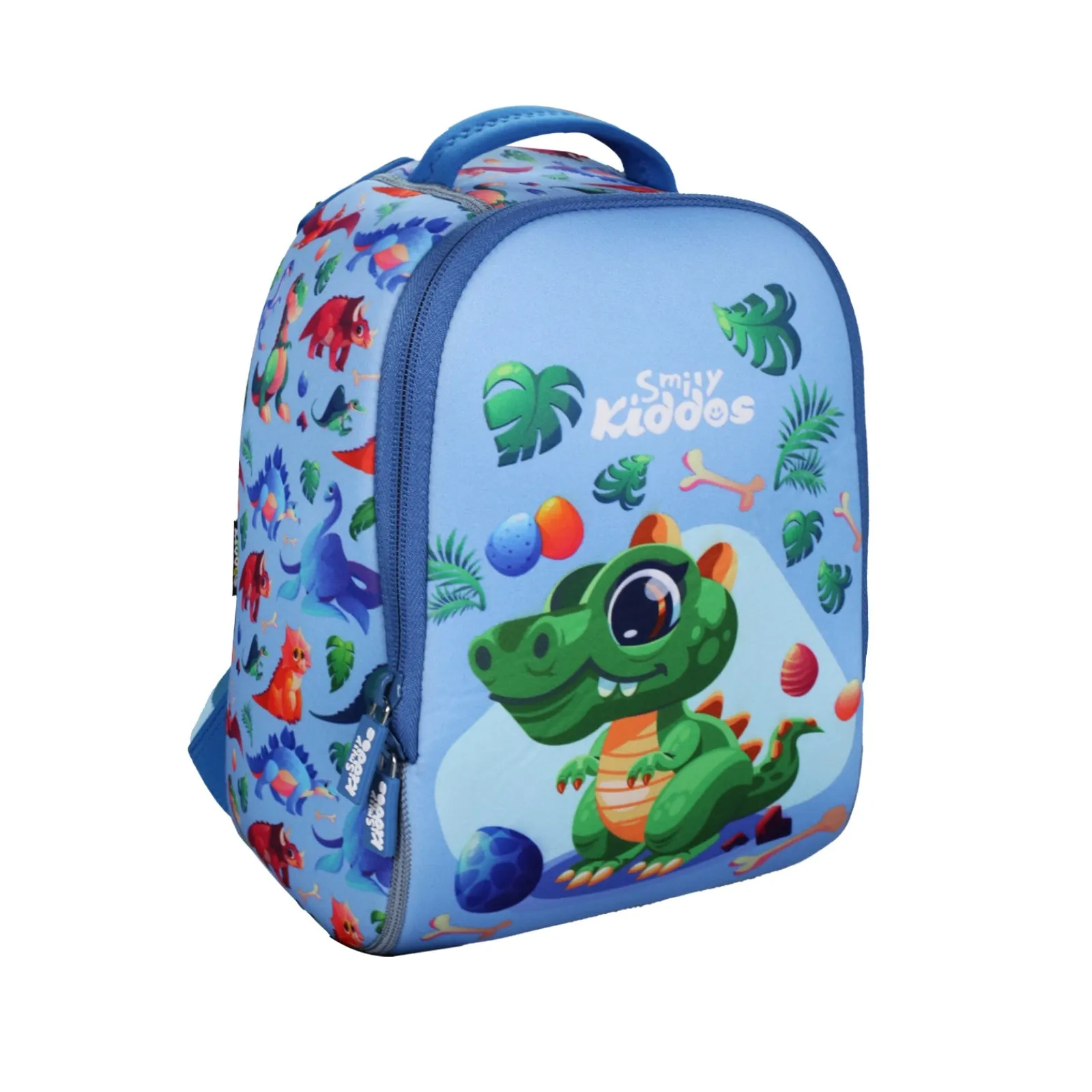 Smily kiddos Fun Dino Neoprene Preschool Backpack (6L) – Blue