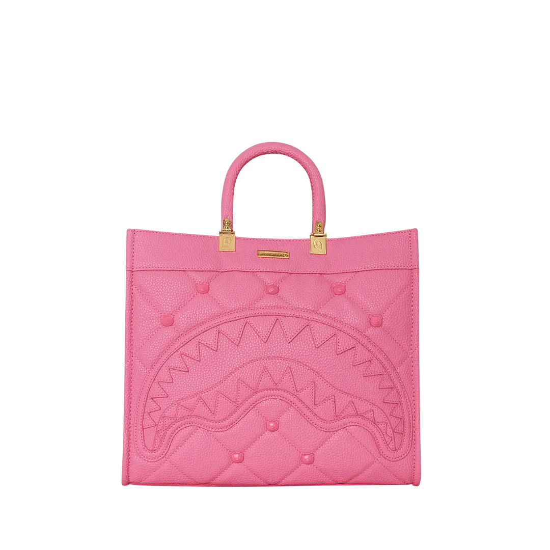 Sprayground Sorbet Stunna Bear Stud Tortuga Tote Bag - Pink / Gold