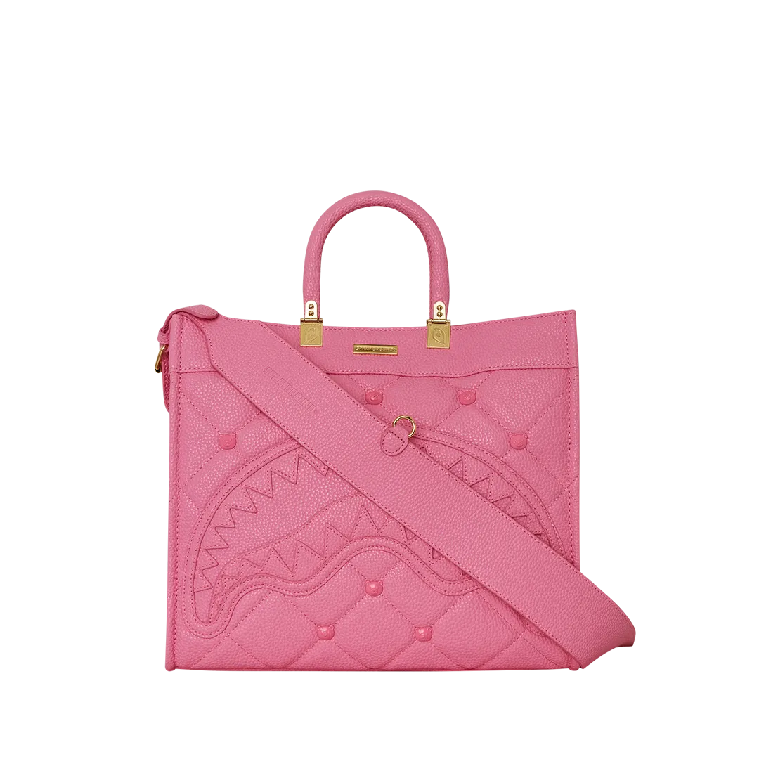 Sprayground Sorbet Stunna Bear Stud Tortuga Tote Bag - Pink / Gold