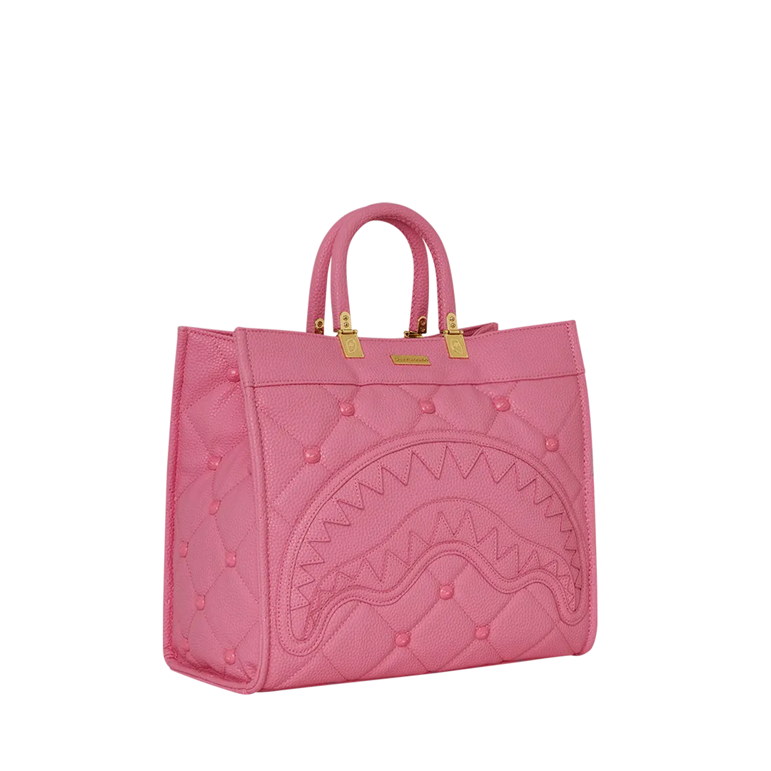 Sprayground Sorbet Stunna Bear Stud Tortuga Tote Bag - Pink / Gold