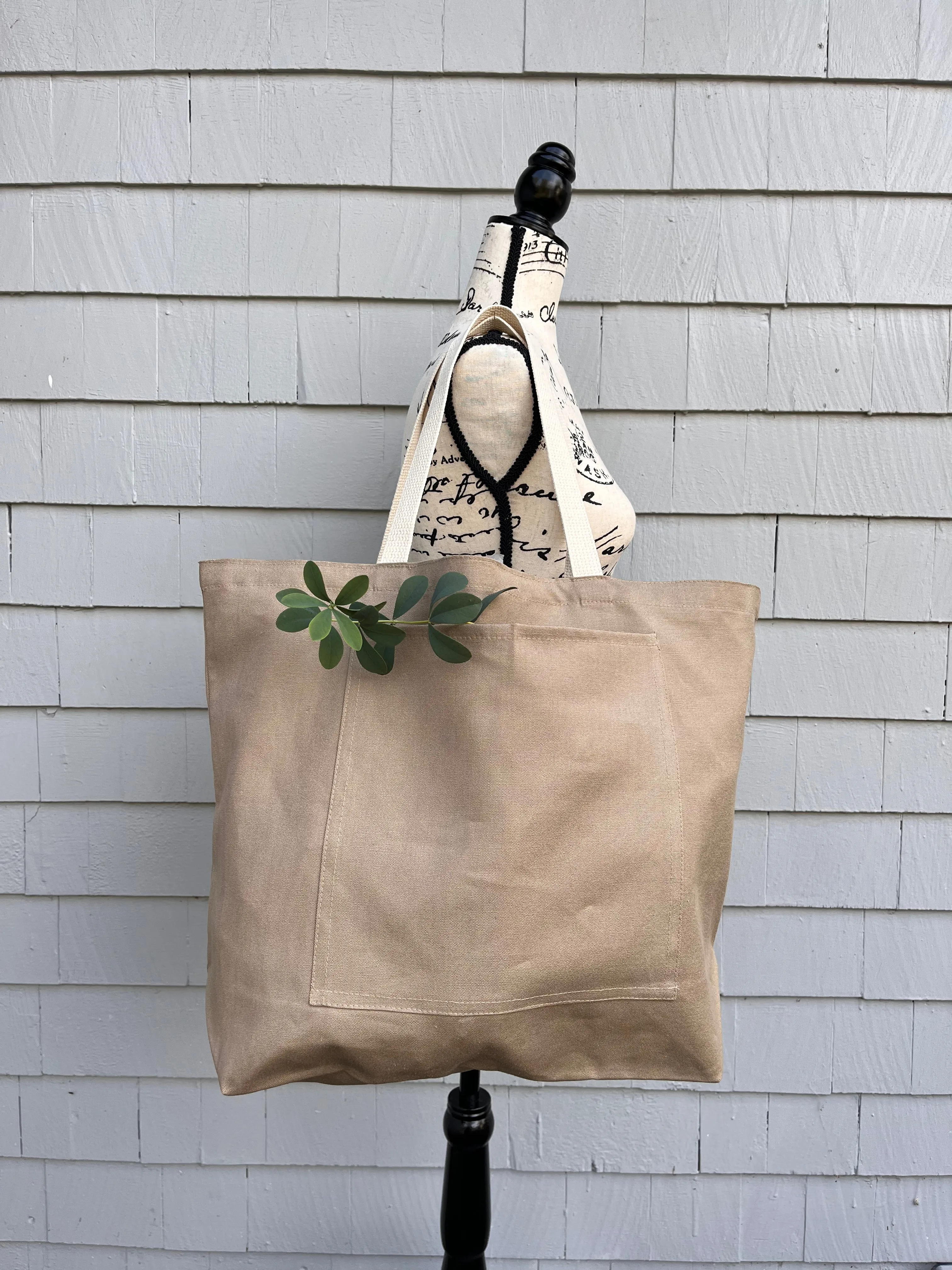 Sustainable Eco Friendly Grocery Shopping Tote with Pocket