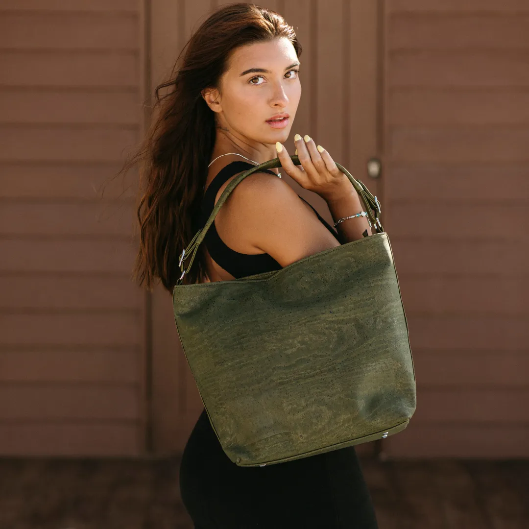 Tame Your Daily Chaos: Spacious & Stylish Cork Shoulder Bag (Laptop Friendly!)