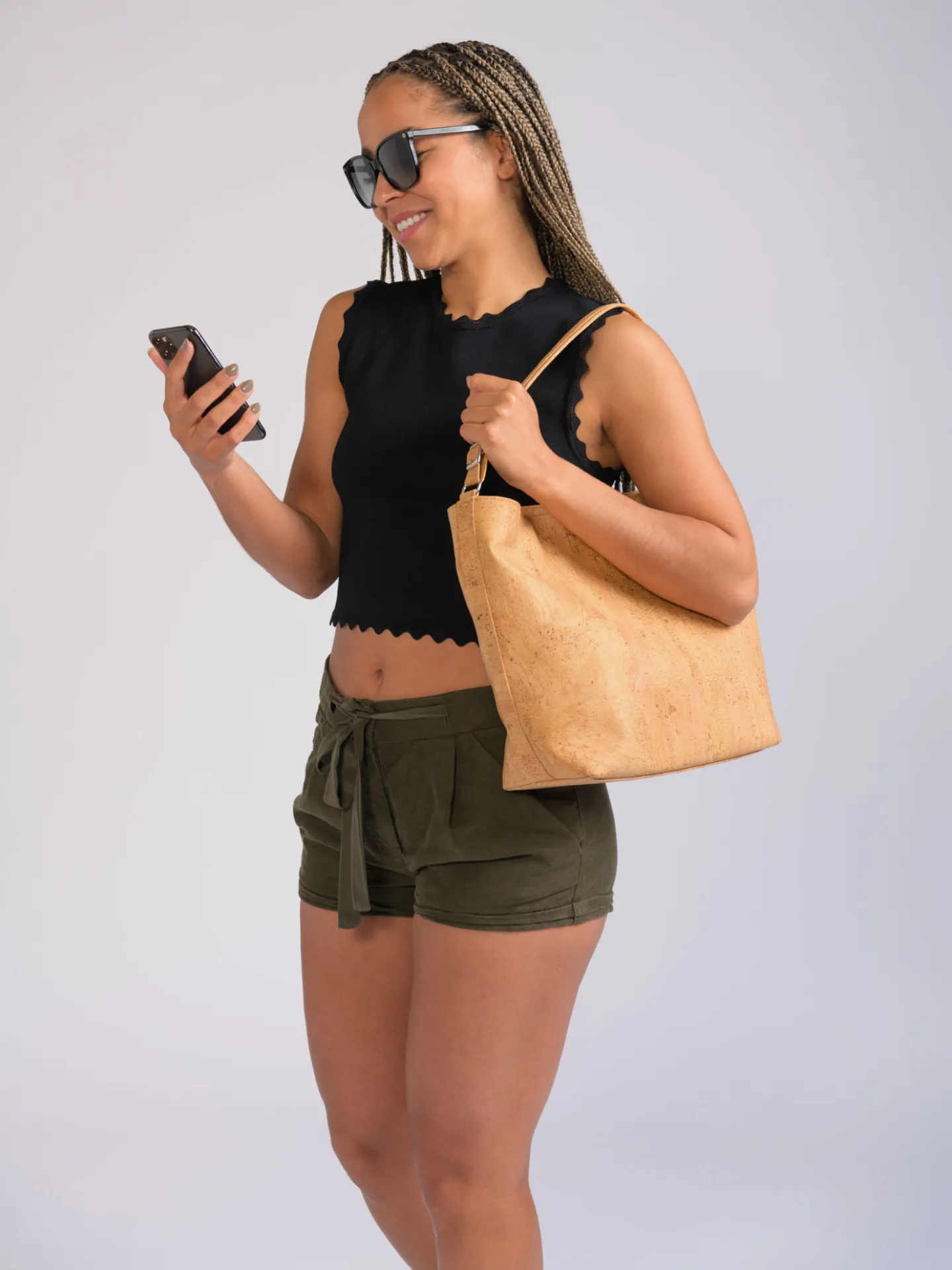 Tame Your Daily Chaos: Spacious & Stylish Cork Shoulder Bag (Laptop Friendly!)