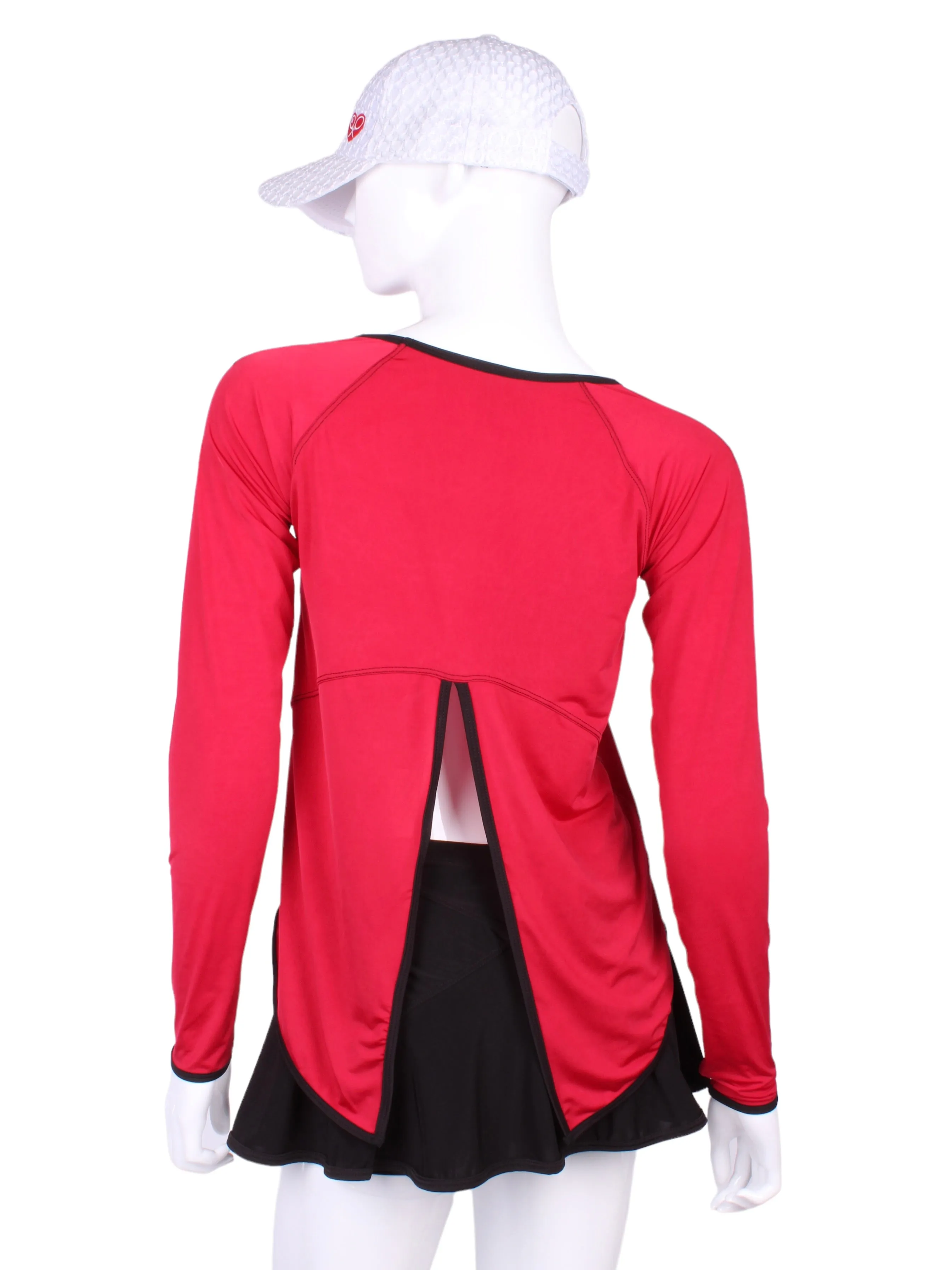 Tie Back Tee Long Sleeve Red